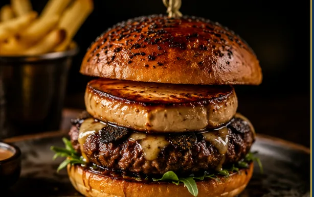 The Burger Rossini with seared foie gras